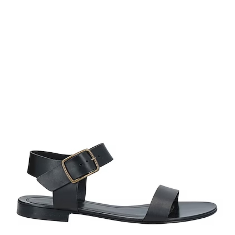 Ba&sh Corto Black‎ Leather Open Toe Sandals Sz 6